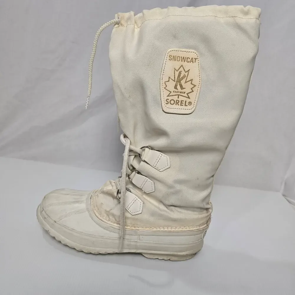 Vintage Sorel Kaufman Snowcat Canada Boots Women 6 Insulated Winter Gorpcore Ski